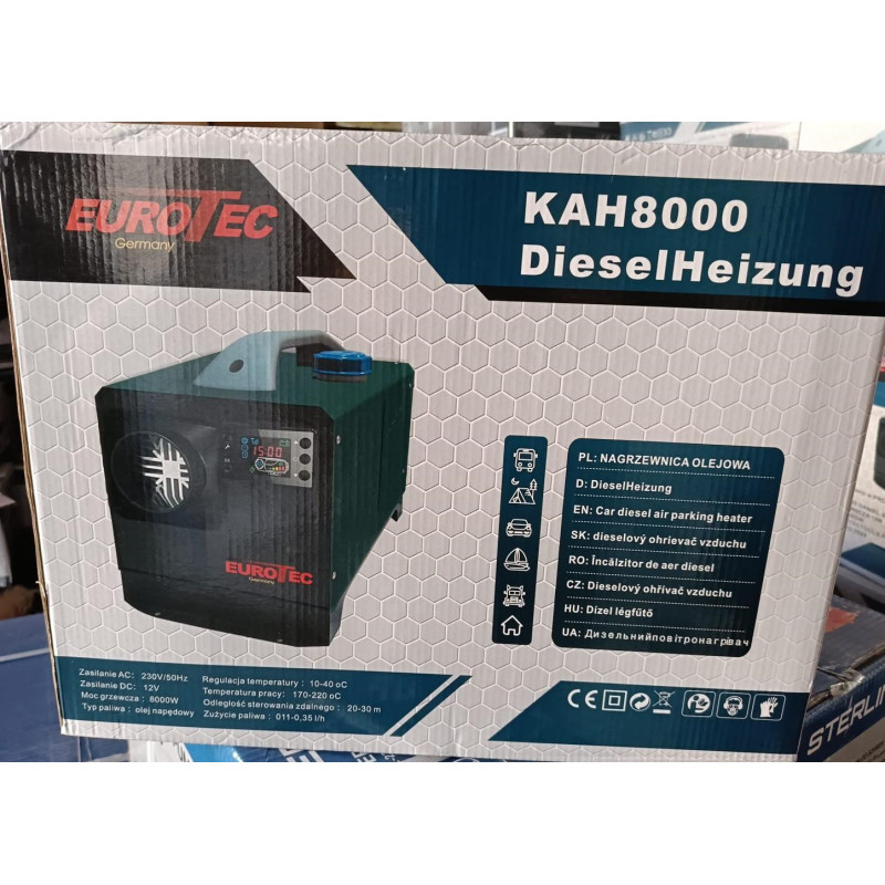 Дизельний повітряний обігрівач EUROTEC KAH8000 8 KW