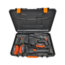 Набір безщіткового акумуляторного інструменту STROMO PA210SET (КШМ, Перфоратор, Шуруповерт, 3 АКБ 4А, 2 З/П)