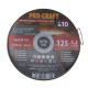 Диск відрізний Procraft CD125x1.2b 125 мм 1,2 мм 22,2 мм 10 шт/уп