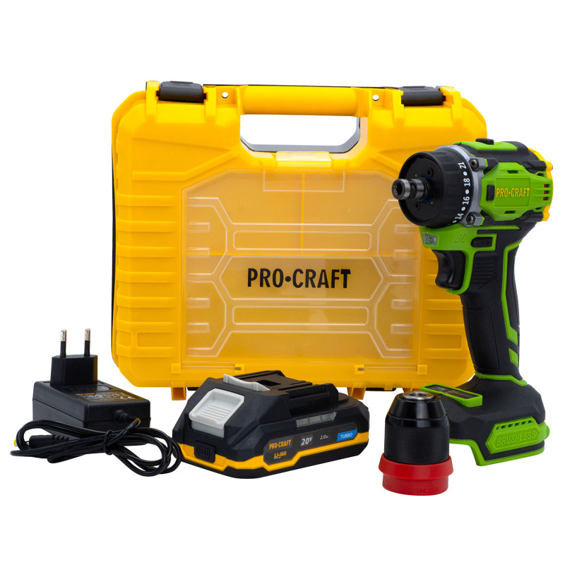 Шуруповерт Procraft PA18Pro DFR (з 1 АКБ 2Аг)