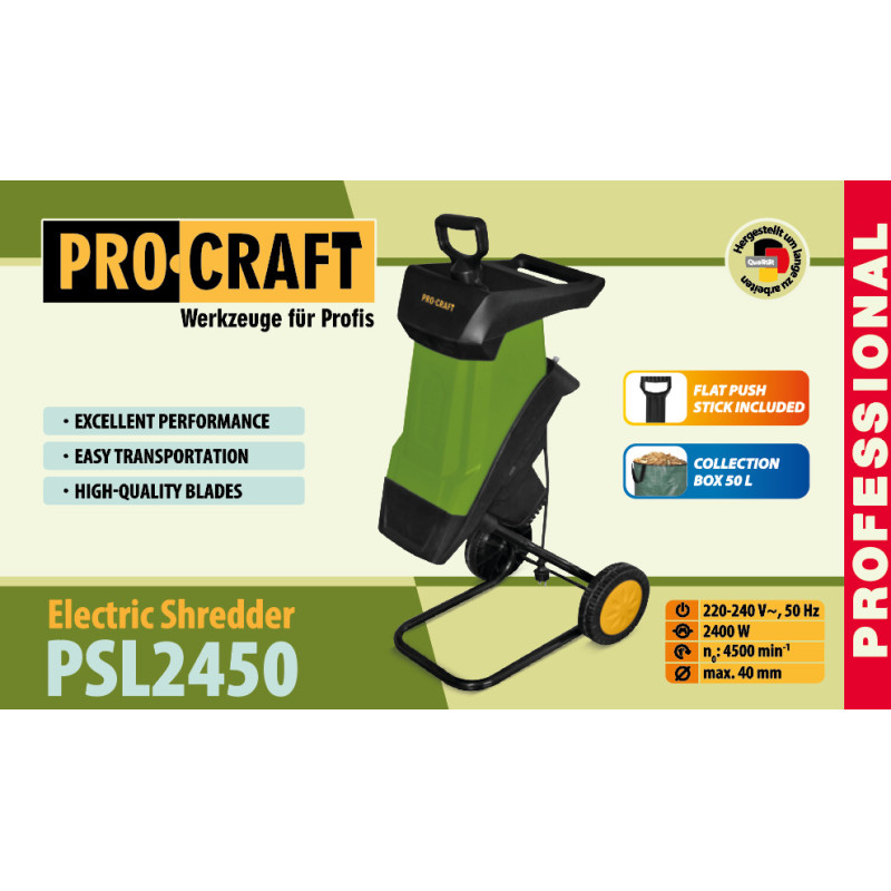 Подрібнювач гілок Procraft PSL2450